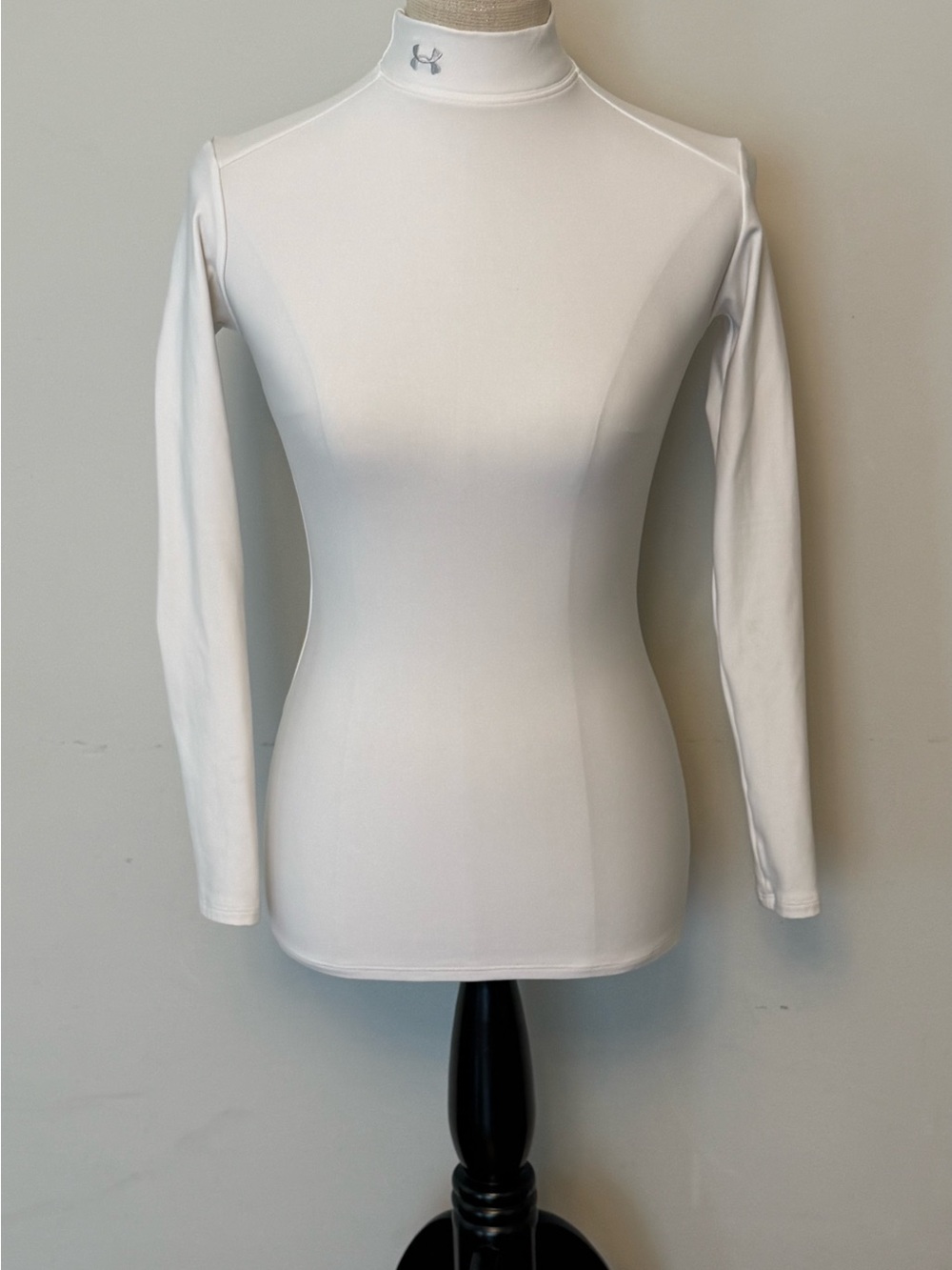 Under Armour White Long Sleeve Mock-Neck Performance Tee